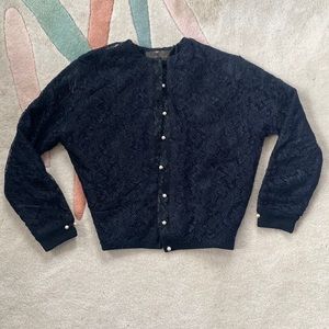 Vintage Cashmere & Lace Cardigan
